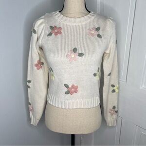 Jessica Simpson Flower Sweater Size XS